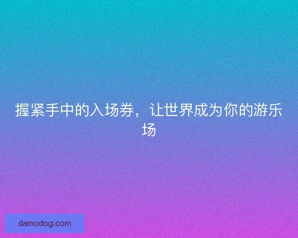 握紧手中的入场券，让世界成为你的游乐场