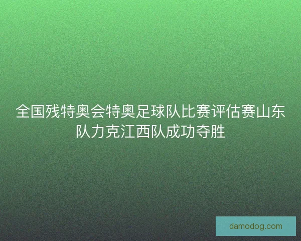 全国残特奥会特奥足球队比赛评估赛山东队力克江西队成功夺胜